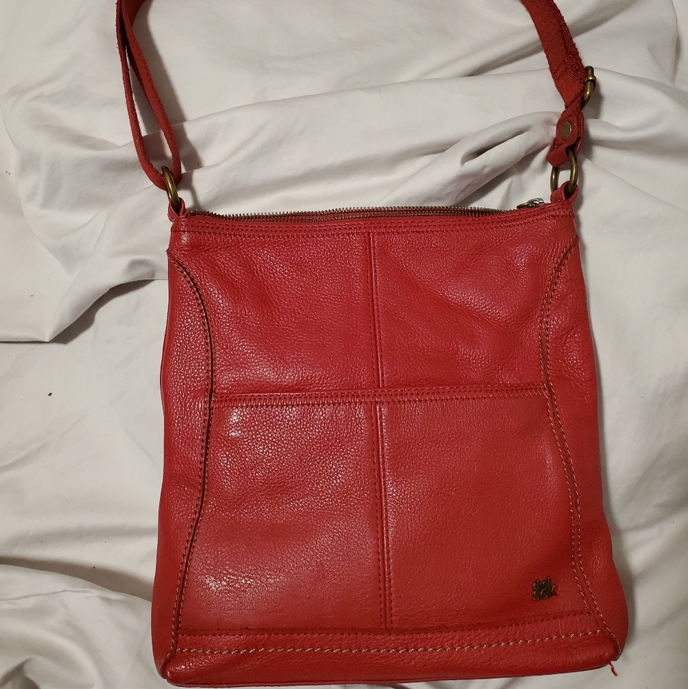Red leather purse